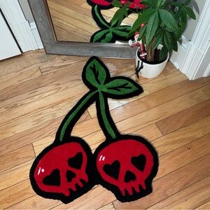 Skull Cherry Rug
